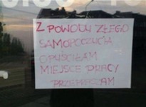 z powodu złego samopoczucia