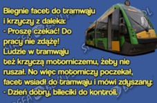 Facet biegnie do tramwaju bo boi się, że się spóźni do pracy... okazało się, że...SZOK!