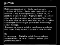Mąż i żona czekają na przystanku autobusowym :)