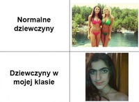 Normalne dziewczyny i dziewczyny w mojej klasie, haha