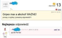 Wziął Gripex MAX pijąc alkohol! ZOBACZ co mu napisali na forum! haha dobre :D