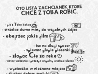 Lista zachcianek, które chce z Tobą robić! Tylko z Tobą <3