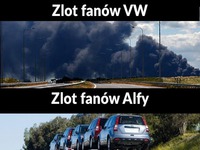 Zloty fanów aut! Alfa jak zwykle... a BMW. HAHA! MASAKRA!