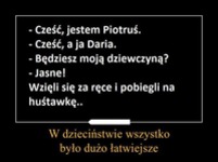 W dzieciństwie