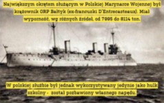 Znacie historię największego okrętu Polskiej Marynarki Wojennej?