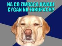 Na co zwraca uwage cygan na zakupach? :D