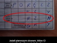 Pytanie w krzyżówce. Ci też to jako pierwsze przyszło do głowy? :D