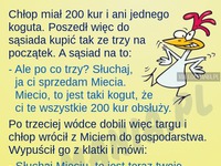 Chłop postanowił kupic wjątkowego koguta. Ale się zdziwił! XD