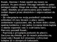 Rusek, Niemiec i Polak zgubili się na pustyni. Kto sobie poradził najlepiej? Mega kawał! :D