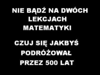 Lekcja matematyki...