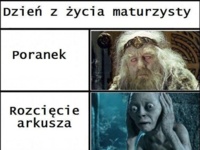 Dzień z życia maturzysty ;D