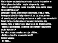 Małżeństwo z czterdziestolenim stażem i ich przyzwyczajenia w łóżku :P