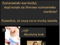 Skąd wzięła się literowa rozmiarówka staników! :)