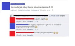 ''Nie ma to jak dobry seks na zakończenie dnia'' - obrzydliwa rozmowa na facebooku!