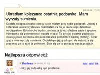 Ukradłam koleżance ostatnią podpaskę! haha :D