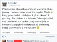 A może dziewczyna z warkoczem z Żar jest po prostu nieśmiała... Już musieli ją zjechać...