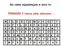 Dla Ciebie najważniejsze w życiu, to...