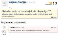 Jak się pozbyć "pasków" na brzuchu? Zobacz o co chodzi ...Dobrze mu doradzili! :D