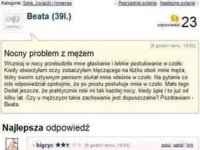 Problem z mężem. Podczas gdy ona śpi, od od paru lat regularnie :)