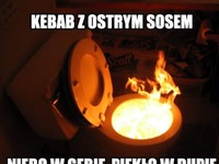 kebab z ostrym sosem