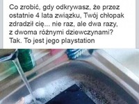 Chłopak ją zdradził... Zobacz co mu umyłam haha