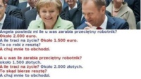 Angela i Tusk o tym ile zarabia przeciętny Niemiec i Polak !