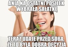 teraz oszukuje samą siebie