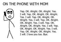 Jak wygląda moja rozmowa z mama kiedy dzwoni?