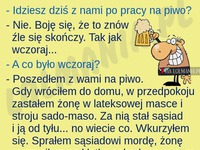 Facet żali się z ostatniej popijawy..