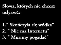 Słowa, których nie chcesz usłyszeć