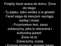 Podpity facet wraca do domu! Reakcja żony NAJLEPSZA :D