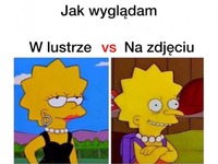 W lustrze vs na zdjęciu