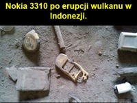 Nokia 3310 po erupcji wulkanu