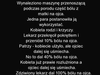 Wynaleziono maszynę przenoszącą ból porodowy na ojca...