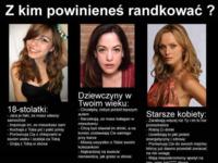 Zobacz z kim powinieneś randkowac! ;D Młodsze, starsze, w Twoim wieku? Sprawdź! ;)