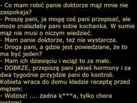 Niezaspokojona żona idzie do doktora... Haha