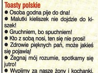 Polskie toasty! Już zawsze będziesz miał gotowy tekst za co pić :)