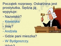 Sędzia wypytuje PROSTYTUTKĘ. A nagle ona... SZOK! Haha