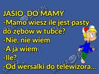 JASIO oświecił mamę! ZOBACZ ile jest pasy w tubce!