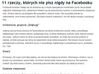 11 RZECZY o których nigdy NIE PISZ NA FACEBOOKU! :)