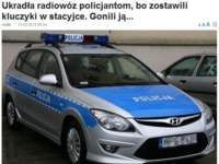 Ukradła radiowóz policjantom, bo zostawili... :D