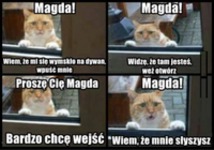 Magda no wpuść go! Ale robi miny MASAKRA :D