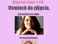 Gdy się uśmiecham do zdjęcia...