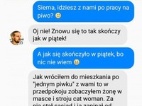 HAHA Gościu tak się narąbał, że chyba będzie musiał się wyprowadzić, bo nie spojrzy więcej sąsiadowi w twarz XD