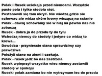 Polak i Rusek uciekają przed Niemcami. zobacz co było dalej, beka :D