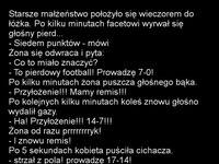 Starsze małżeństwo położyło się do łóżka... :D