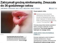 Zatrzymali nimfomankę