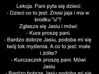 Lekcja. Pani zadaje pytanie :D