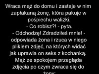 Wraca mąż do domu i zastaje w nim zapłakaną żonę! :)