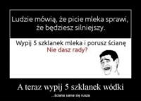 Mleko vs. wódka. Co lepsze? ;D